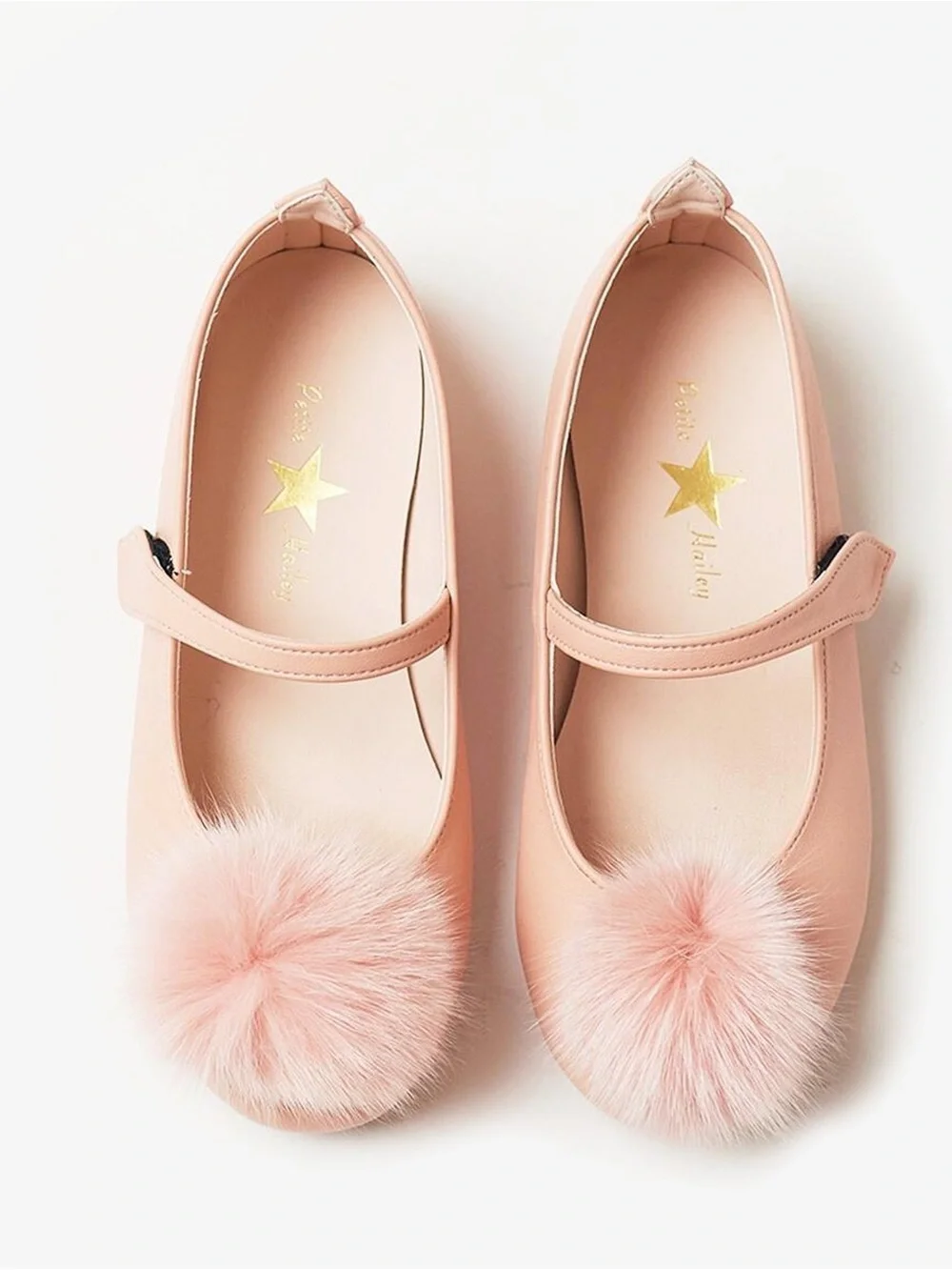 Petite Hailey Classic MaryJane Shoes with removable patches/pom poms sz 1